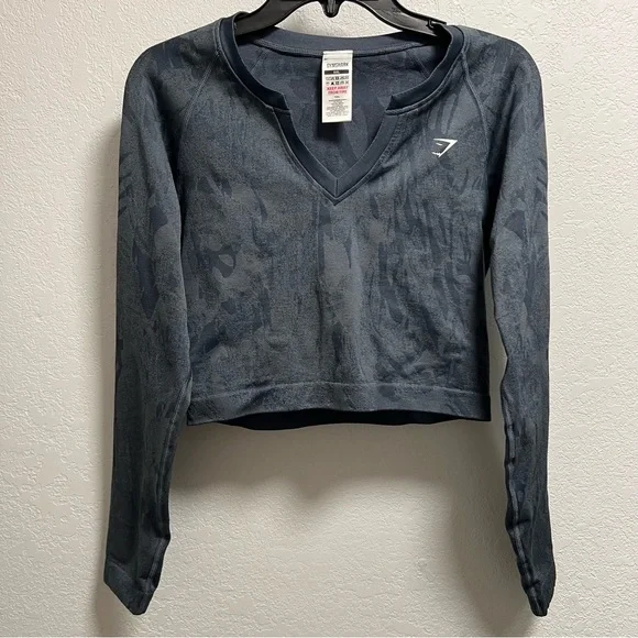 Gymshark Adapt Camouflage Seamless Long Sleeve Top NWT - Picture 3 of 6